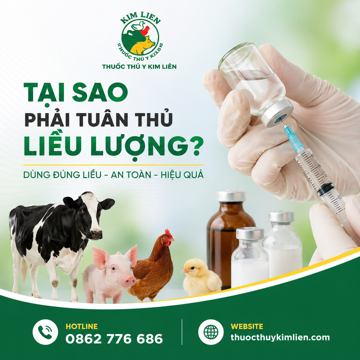 Thuốc Thú Ý Kim Liên chuyên các loại thuốc, veccine, vitamin, dụng cụ chăn nuôi