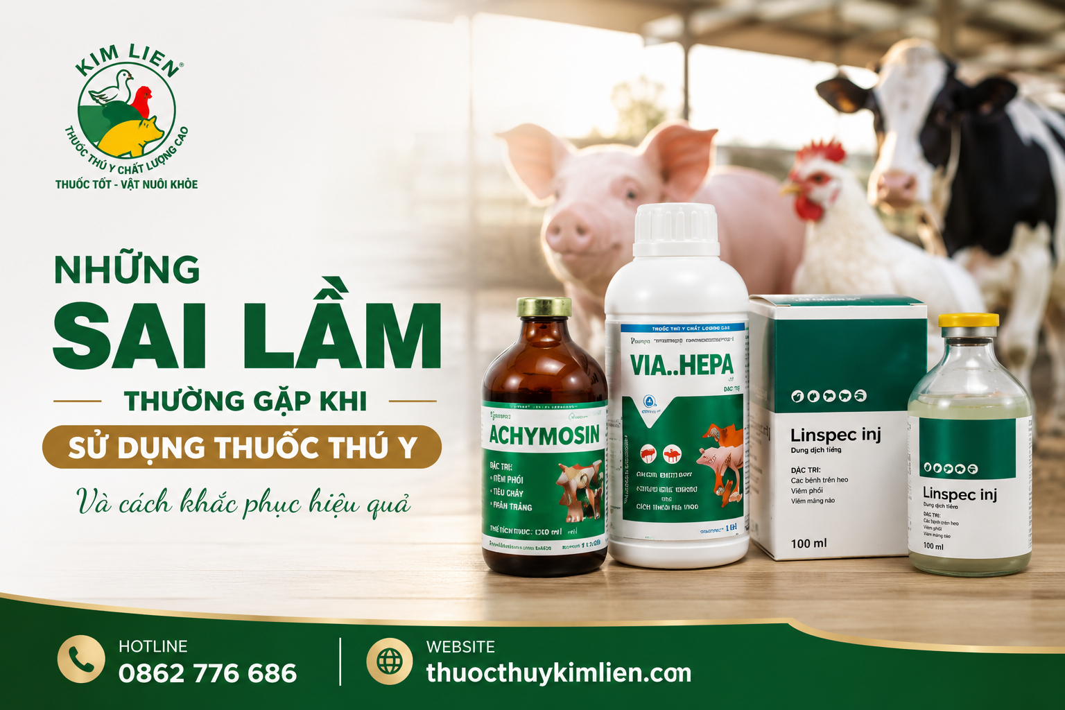 Thuốc thú y là giải pháp quan trọng giúp phòng bệnh, điều trị bệnh và nâng cao sức khỏe cho gia súc, gia cầm cũng như vật nuôi trong trang trại